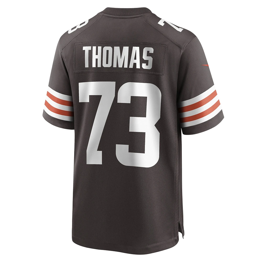 Maillot de joueur retraité des Cleveland Browns Nike Joe Thomas Brown pour homme