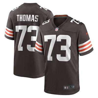 Maillot de match joueur retraité Nike Joe Thomas Brown des Cleveland Browns pour homme