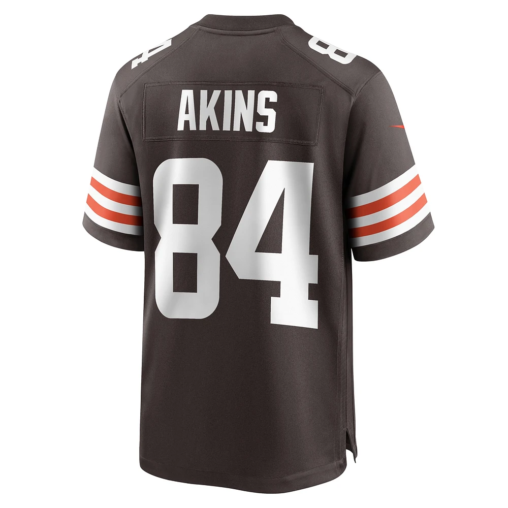 Maillot Nike Jordan Akins pour homme, marron, joueur de match des Cleveland Browns