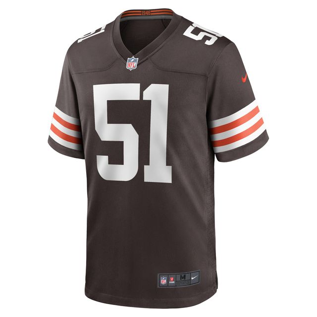 Maillot Nike Jordan Kunaszyk pour homme, marron, joueur de match des Cleveland Browns