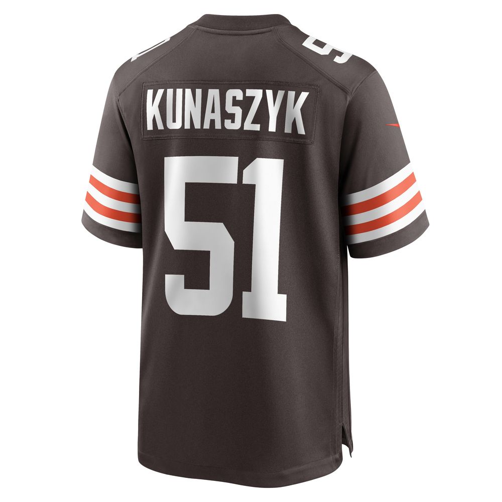 Men's Nike Jordan Kunaszyk Brown Cleveland Browns Game Player Jersey