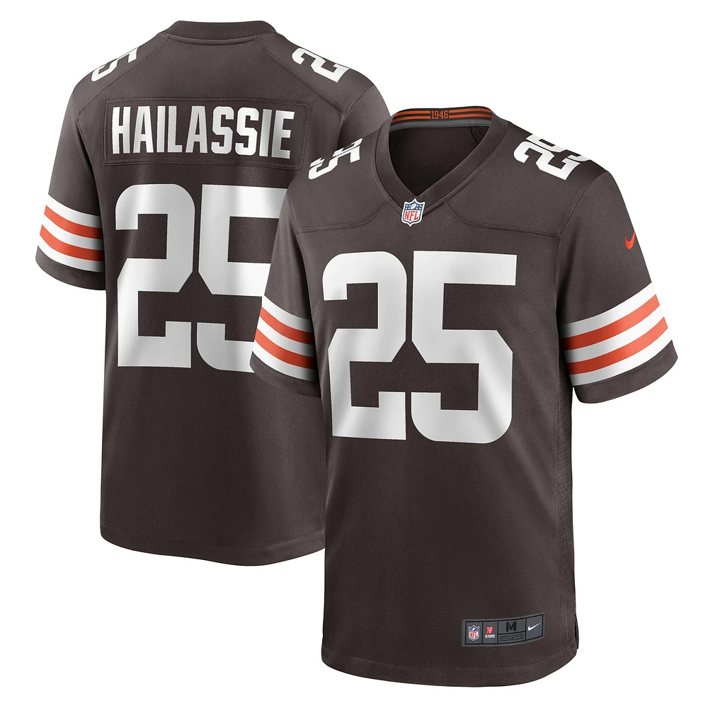 Maillot de match l'équipe Nike des Cleveland Browns pour hommes, marron