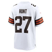 Men's Nike Kareem Hunt White Cleveland Browns Game Player Jersey