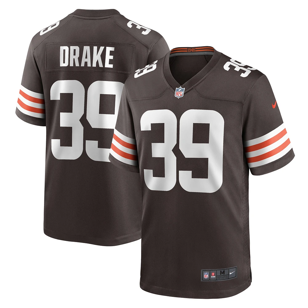 Maillot de match Nike Kenyan Drake marron des Cleveland Browns pour homme