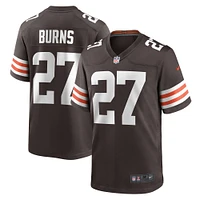 Maillot Nike Lorenzo Burns marron pour homme des Cleveland Browns Team Game