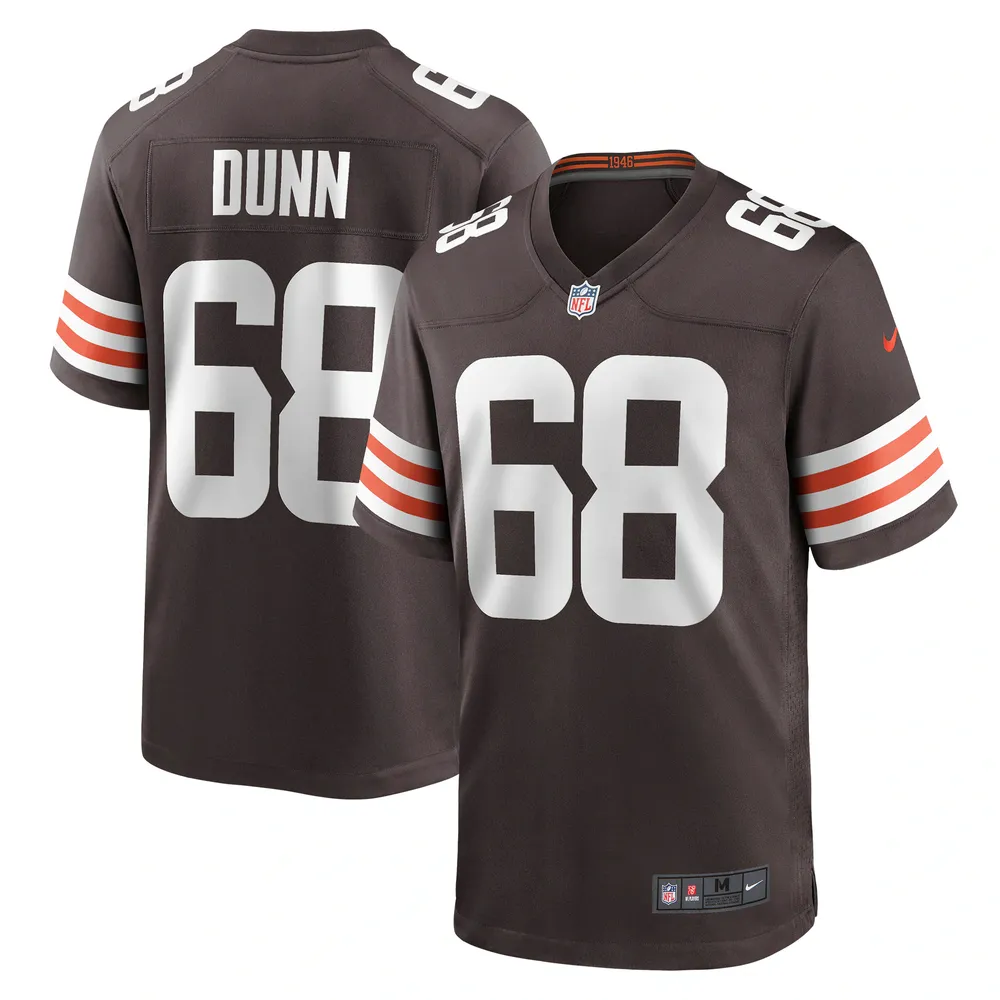 Maillot de match Nike Michael Dunn marron des Cleveland Browns pour homme