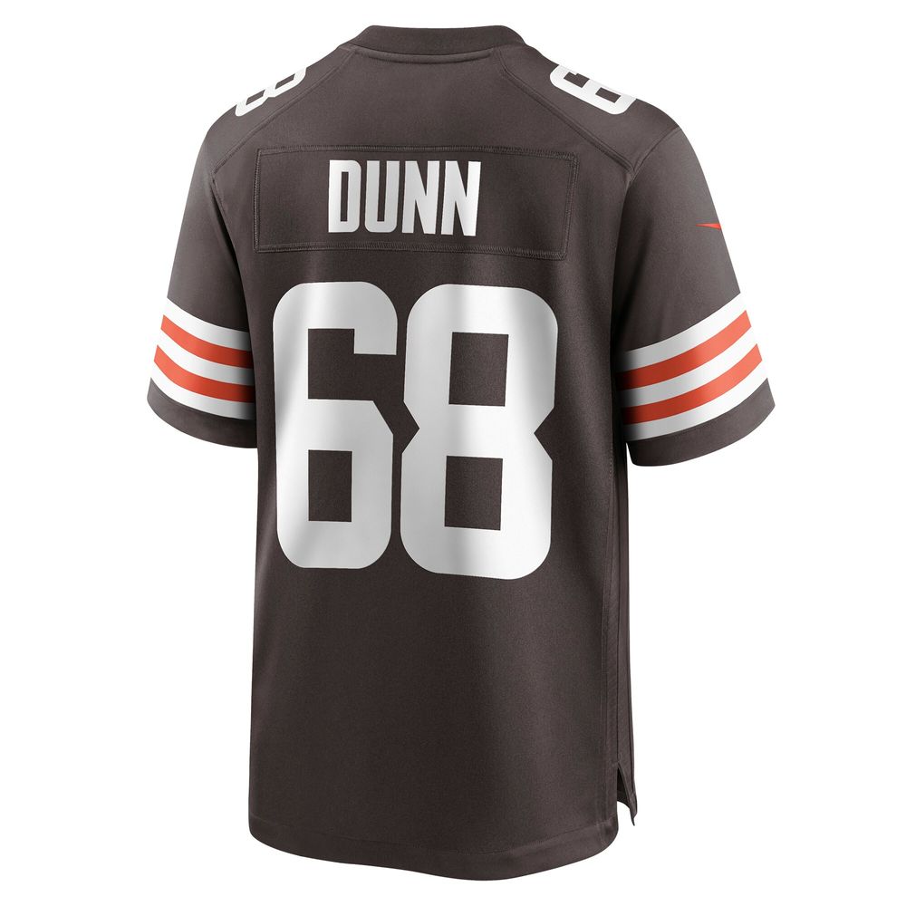 Men's Nike Michael Dunn Brown Cleveland Browns Game Jersey