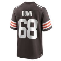 Men's Nike Michael Dunn Brown Cleveland Browns Game Jersey