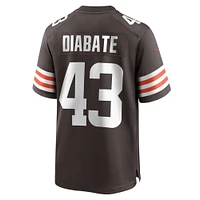 Maillot Nike Mohamoud Diabaté pour homme, marron, Cleveland Browns, Team Game