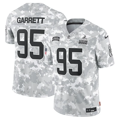 Maillot Nike Myles Garrett Arctic Camo Cleveland Browns 2024 Salute to Service Limited pour homme