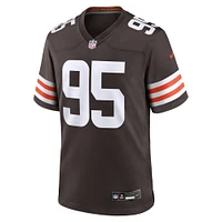 Maillot de match Nike Myles Garrett Brown des Cleveland Browns pour homme