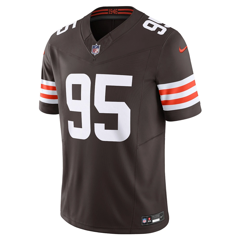 Nike Myles Garrett Marron Cleveland Browns Vapor F.U.S.E. Maillot limité