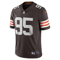 Maillot Nike Myles Garrett marron Cleveland Browns Vapor Limited pour homme