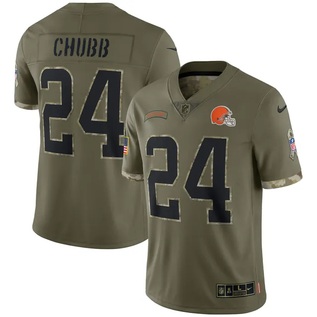 Men's Nike Nick Chubb Brown Cleveland Browns Name & Number T-Shirt Size: Small