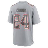 Men's Nike Nick Chubb Silver Cleveland Browns Atmosphere Fashion Game - Jersey