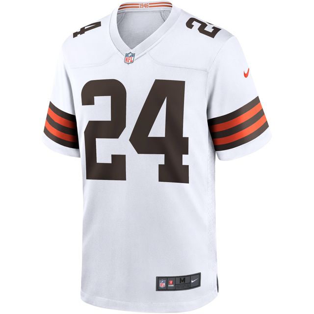 Maillot de match Nike Nick Chubb pour hommes, blanc, Cleveland Browns