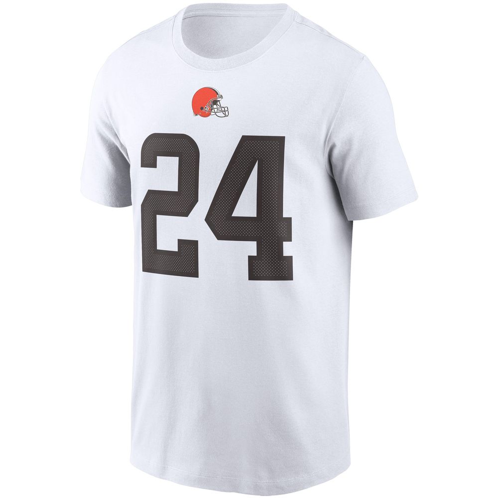 Men's Nike Nick Chubb White Cleveland Browns Player Name & Number T-Shirt