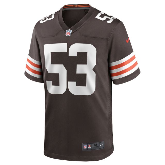 Maillot de match Nike Nick Harris marron des Cleveland Browns pour homme