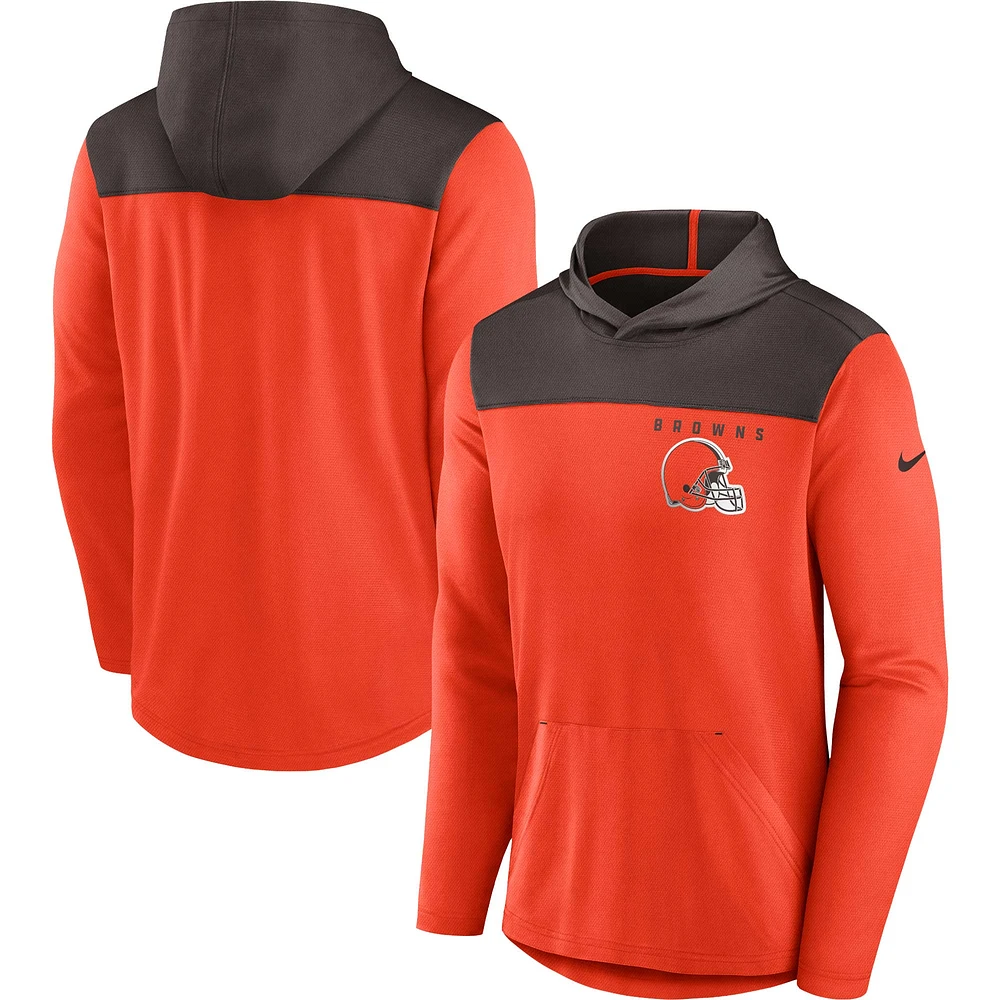 Sweat à capuche Nike Cleveland Browns Athletic Lockup orange/marron pour homme