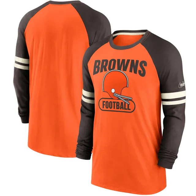 New Era Orange Tampa Bay Buccaneers Throwback Raglan Long Sleeve T-Shirt