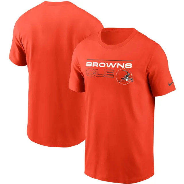 Men's Nike Orange/Brown Cleveland Browns Throwback Raglan