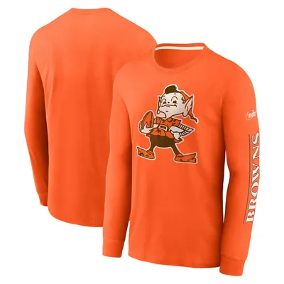 Men's Brown Cleveland Browns Impact Long Sleeve T-Shirt