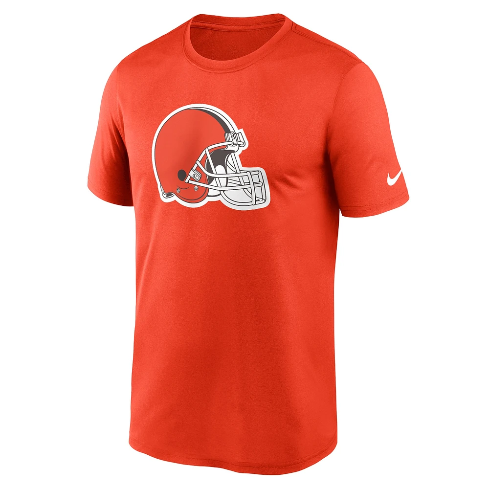 T-shirt de performance pour casque avec logo Legend des Cleveland Browns Nike orange homme