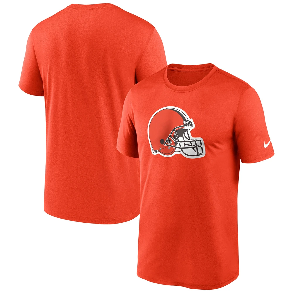 T-shirt Performance Nike Cleveland Browns Legend Logo orange pour homme