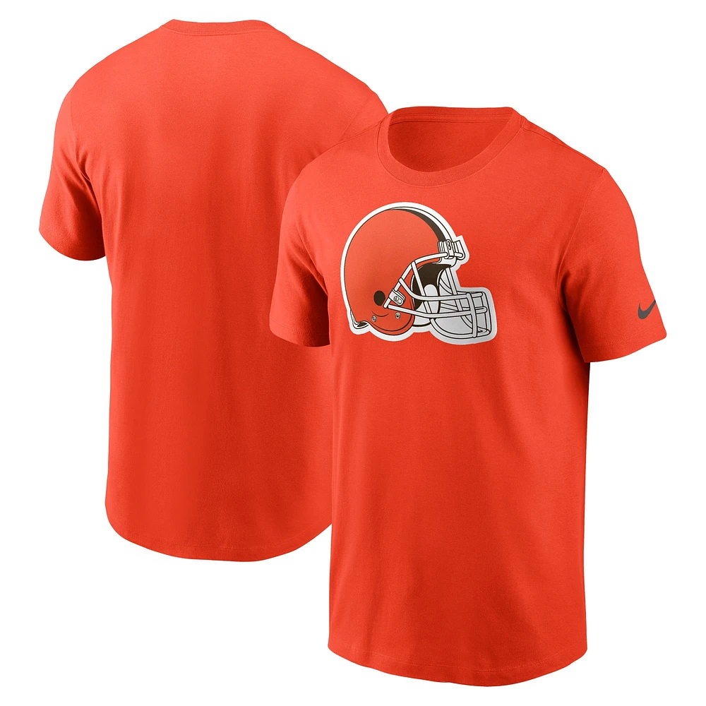 T-shirt Nike orange Cleveland Browns Essential pour homme avec logo