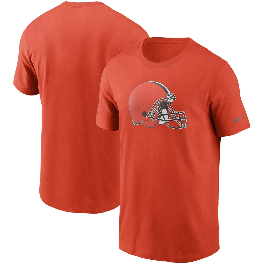 T-shirt à logo principal des Cleveland Browns Nike orange pour homme