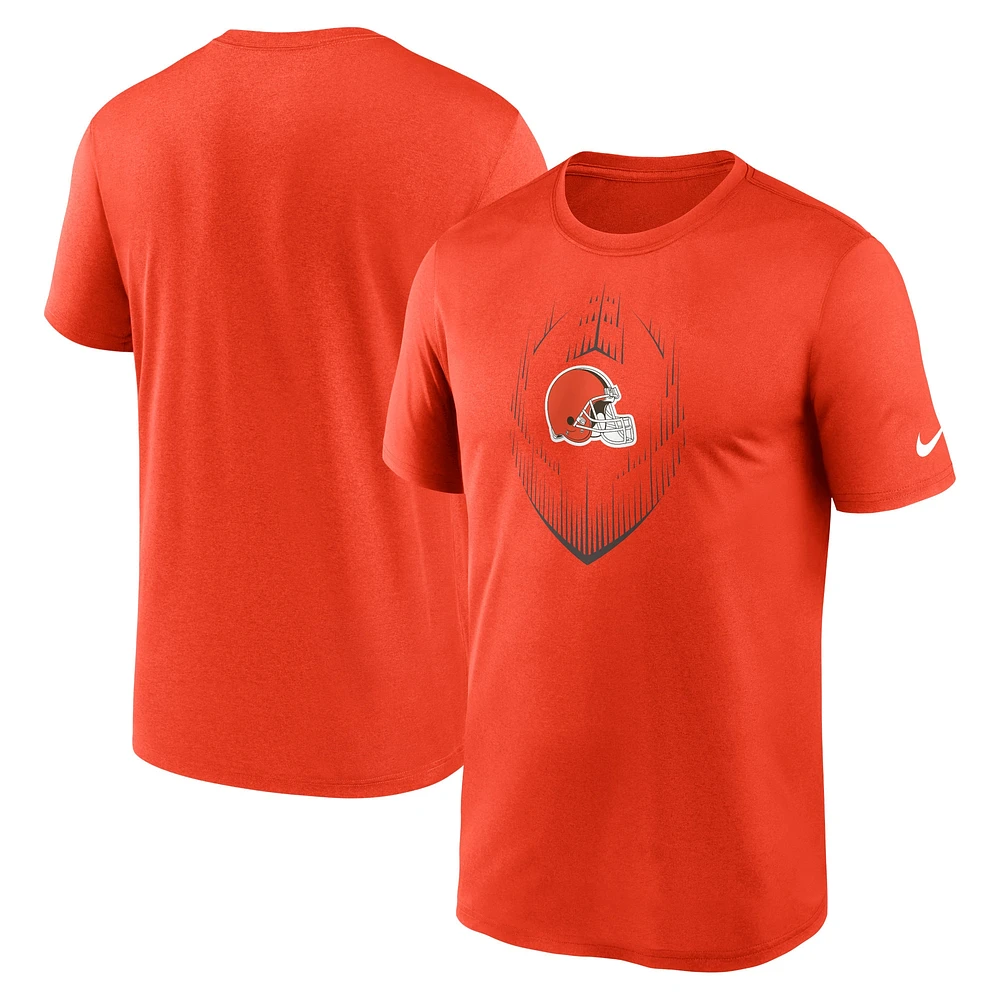 T-shirt Nike Orange Cleveland Browns Primetime Legend Icon Performance pour homme