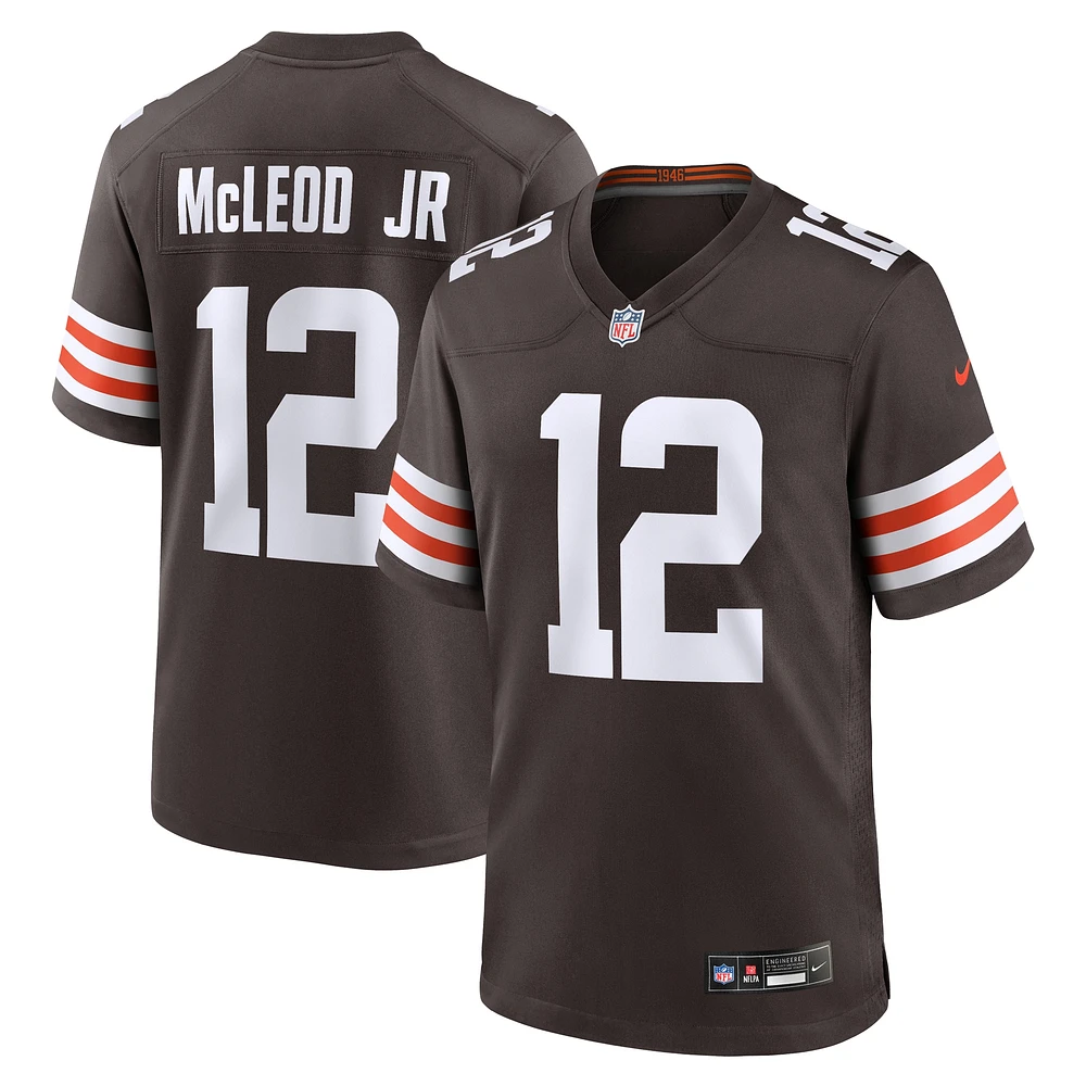 Maillot de match d'équipe Nike Rodney McLeod Jr Brown Cleveland Browns pour homme