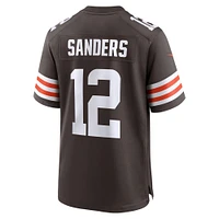 Maillot Nike Shedeur Sanders marron pour homme, draft NFL 2025 des Cleveland Browns