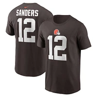 T-shirt Nike Shedeur Sanders Brown pour homme, nom et numéro de la draft NFL 2025 des Cleveland Browns