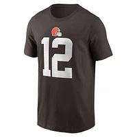 T-shirt Nike Shedeur Sanders Brown pour homme, nom et numéro de la draft NFL 2025 des Cleveland Browns