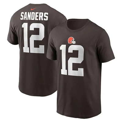 T-shirt Nike Shedeur Sanders Brown pour homme, nom et numéro de la draft NFL 2025 des Cleveland Browns