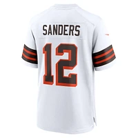 Men's Nike Shedeur Sanders White Cleveland Browns 2025 NFL Draft 2nd Alternate Game Jersey