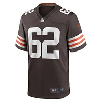 Maillot de match l'équipe Nike Siaki Ika marron des Cleveland Browns pour hommes