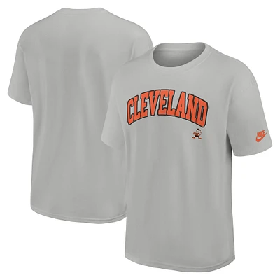 T-shirt Nike Rewind Max90 argenté pour homme des Cleveland Browns