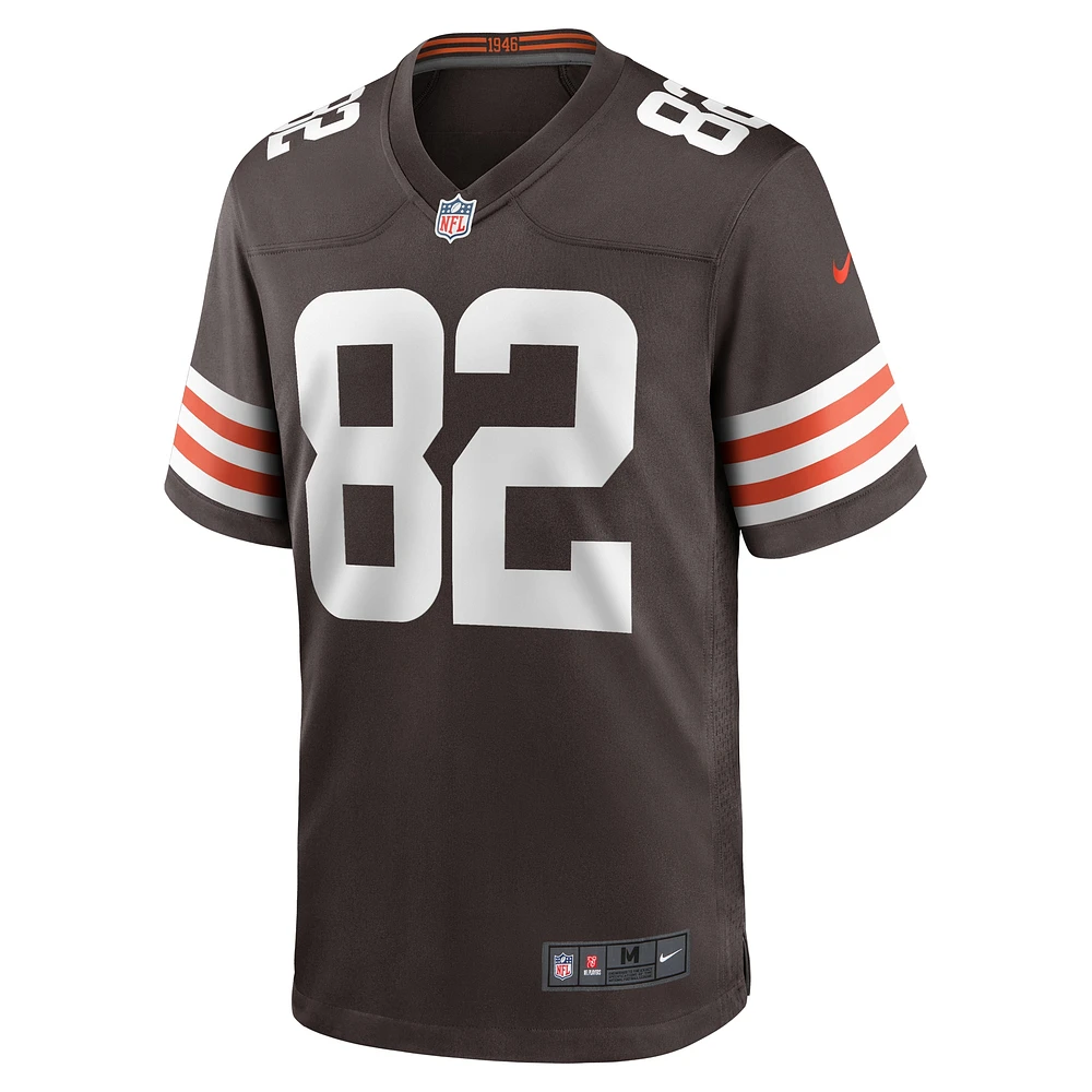 Maillot de match l'équipe Nike Trinity Benson marron des Cleveland Browns pour hommes