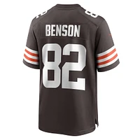 Maillot de match l'équipe Nike Trinity Benson marron des Cleveland Browns pour hommes