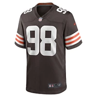 Maillot de match Nike Trysten Hill pour hommes, marron, Cleveland Browns