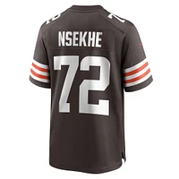 Maillot de match Nike Ty Nsekhe pour hommes, marron, Cleveland Browns