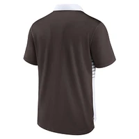 Polo de performance tendance Nike pour hommes, blanc/marron, Cleveland Browns