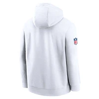 Men's Nike  White Cleveland Browns 2023 Sideline Club Alternate Tri-Blend Pullover Hoodie