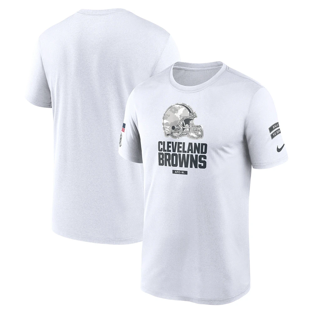 T-shirt Nike Cleveland Browns 2024 Salute To Service Legend Performance pour homme blanc