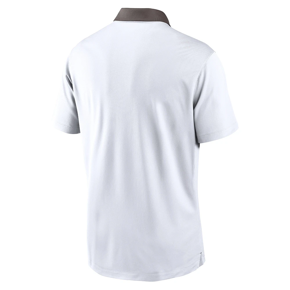 Polo Nike Cleveland Browns Vapor Performance pour Homme - Blanc