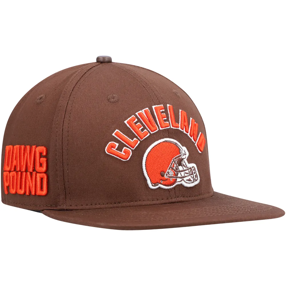 Lids Cleveland Browns Pro Standard Stacked Snapback Hat - Brown