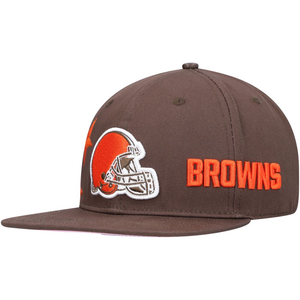 Men's Pro Standard Cleveland Browns Brown Stars Snapback Hat