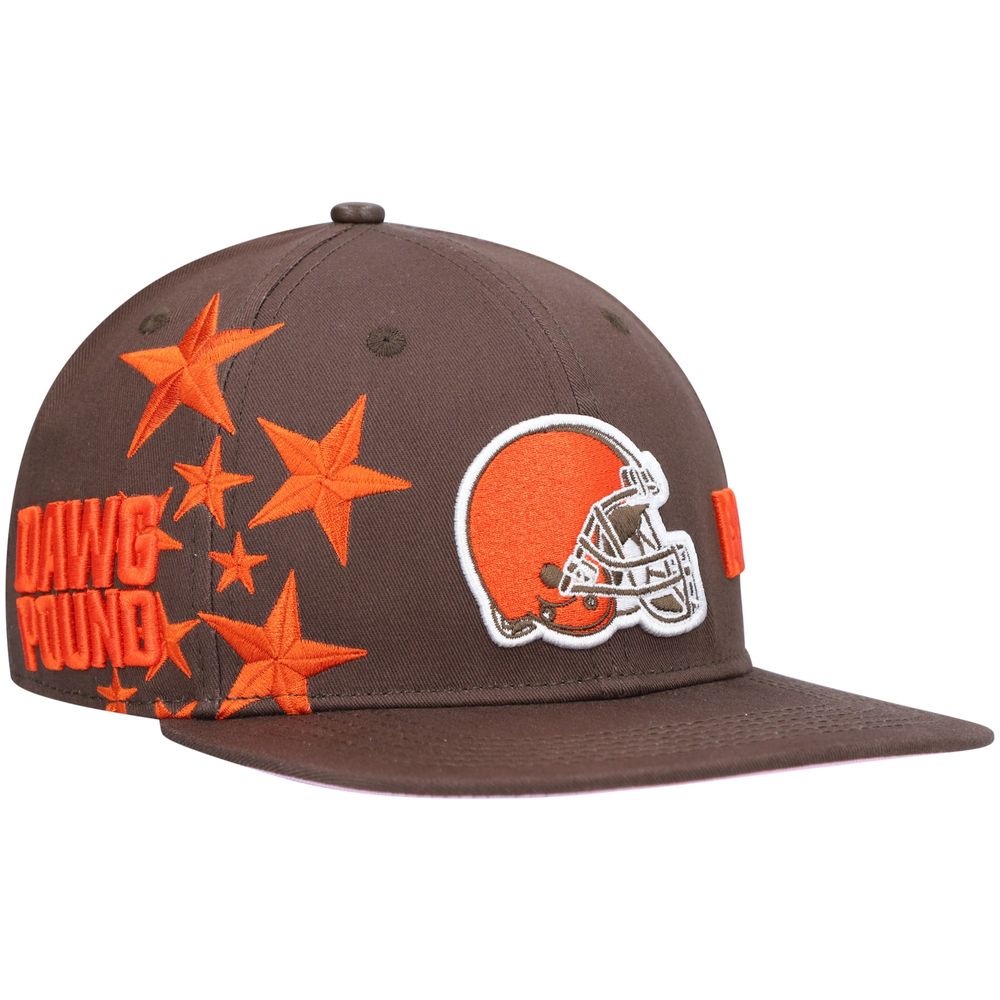 Men's Pro Standard Cleveland Browns Brown Stars Snapback Hat